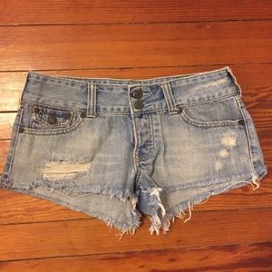 Hollister distressed jean shorts