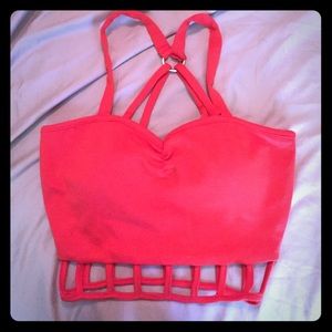 NWT small orange bandeau/crop top