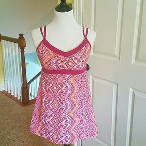 Prana Criss Cross Strap Long Work Out Top