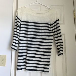Loft Striped 3/4 Sleeve Shirt