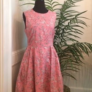 Pink black and white dress