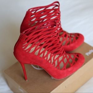 Christian Louboutin cut out booties