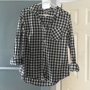 Merona black and white gingham shirt