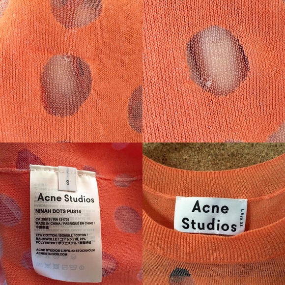 Acne Studios polka dot sheer knit top - Picture 4 of 4