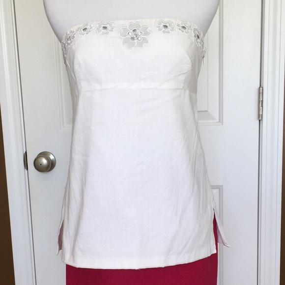 J. Crew white strapless top for spring/summer