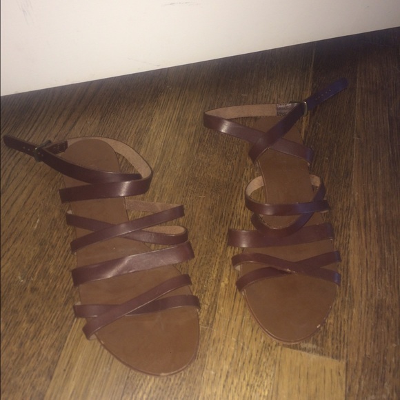 J. Crew brown leather sandals
