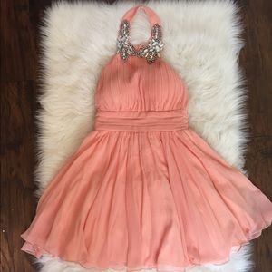 ✨City Studio Embellished Halter Flare Dress✨