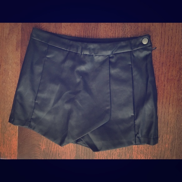 Pleather skort