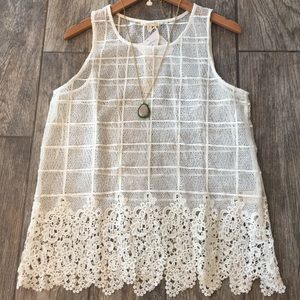 Crochet lace tank