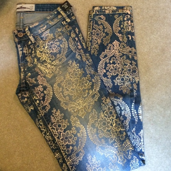 Gold Painted Hollister Jeans