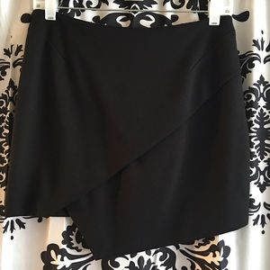 TOPSHOP Black Asymetrical Wrap Skirt US sz 8