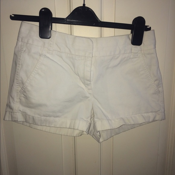 J crew chino 3 inch shorts white