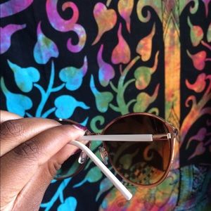 White rim large frame sunglasses