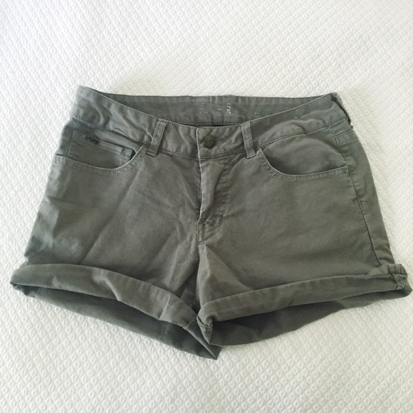 Joe's Jeans Olive Structured Cotton Shorts