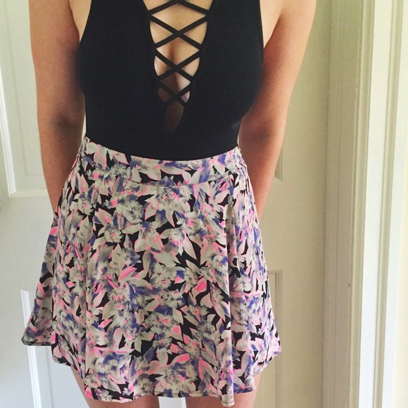 L U S H (Nordstrom) Floral Circle Skirt