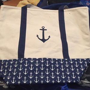 Anchor tote beach bag