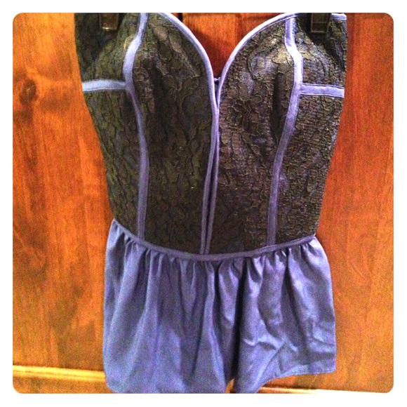 Parker lace peplum corset top