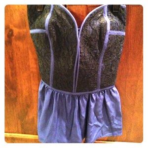 Parker lace peplum corset top