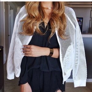 White mesh jacket.