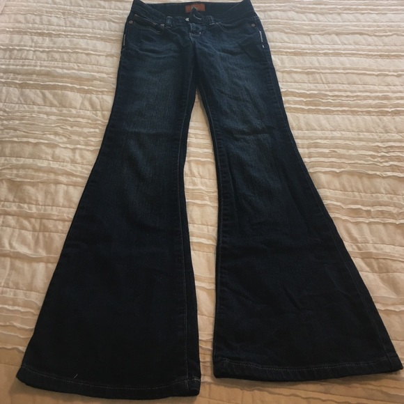 Girls 12 dark blue flare jeans