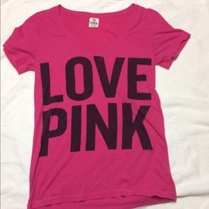 PINK Victoria's Secret pink V-neck T-shirt