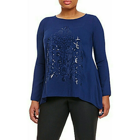 M.S.S.P. Rayon Plus Scope-Neck Top