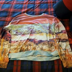 Desert and flowers sweatshirt