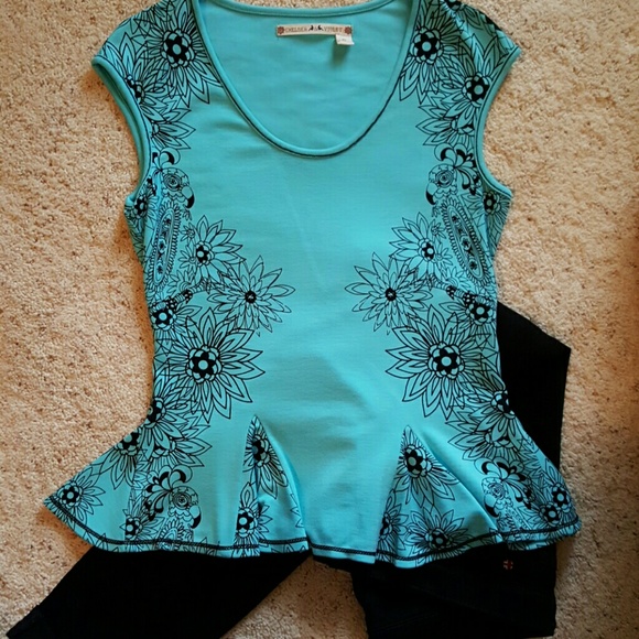 Chelsea Violet Peplum tank top