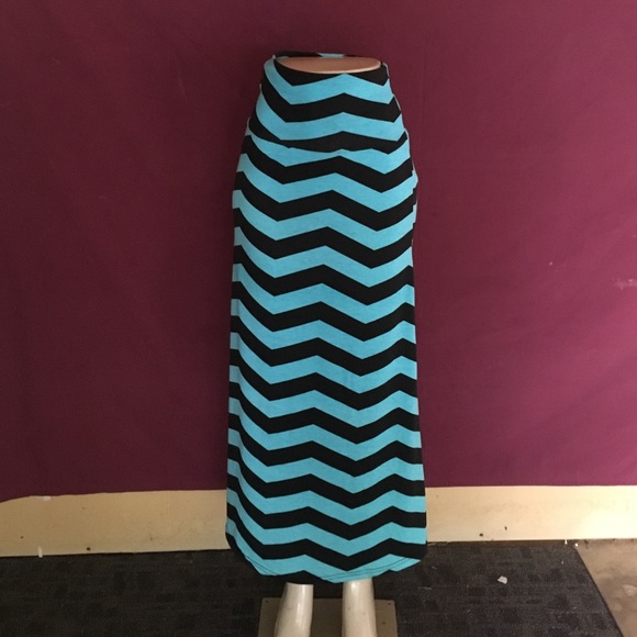 Long chevron skirt