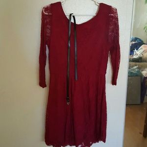 Red Formal Lace Dress