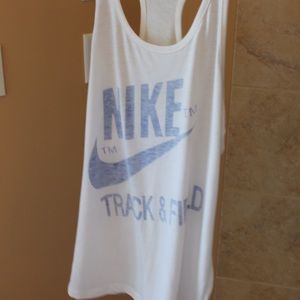 Nike Inside-Out Tank in White & Blue