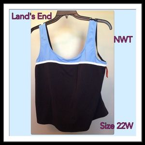 Land's End NWT Tankini Top Sz 22W