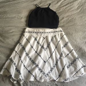 Free People Embroidered Skirt