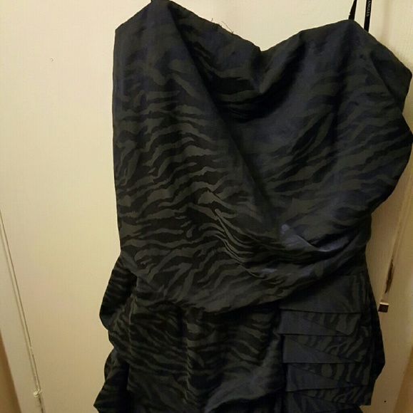 Dark blue zebra print  dress