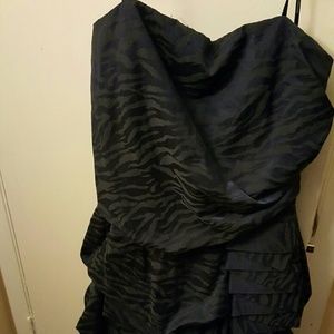 Dark blue zebra print  dress