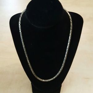 Ornate thick silver chain