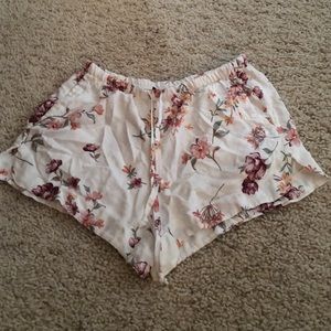 Floral cotton shorts
