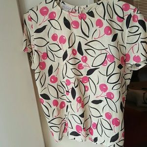 Fun linen cherry top