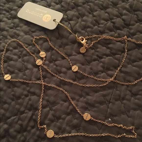 NWT Gorjana Chaplin Shimmer Wrap Necklace 34" - Picture 3 of 4