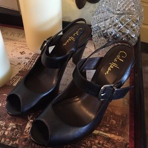 Cole Haan Peep Toe Slingback Heels. 7 1/2m. New!