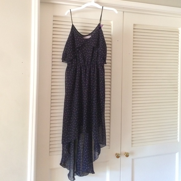 Cute navy blue summer flowy dress - Picture 1 of 4