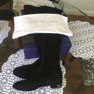 Stuart Weitzman Lowland, Black Suede, size 8