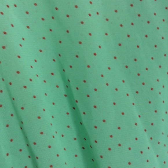 NWOT Francesca’s Sheer seafoam green peplum blouse. Size S. - Picture 2 of 2