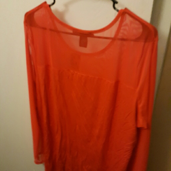 Orange long sleeve shirt