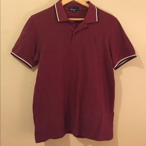 Mens size M burgundy Fred Perry polo