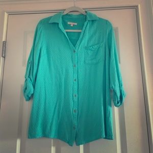 Great summer teal blouse