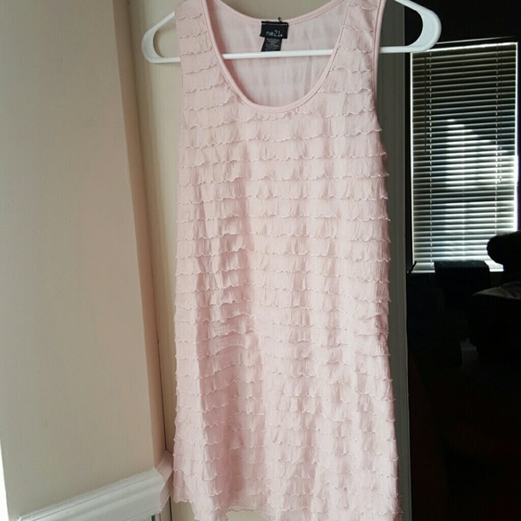 Pink layered ruffle tank - Picture 1 of 2