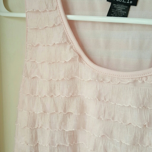 Pink layered ruffle tank - Picture 2 of 2