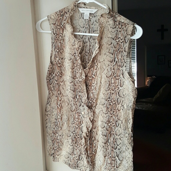 Snake skin pattern sleeveless top - Picture 1 of 2