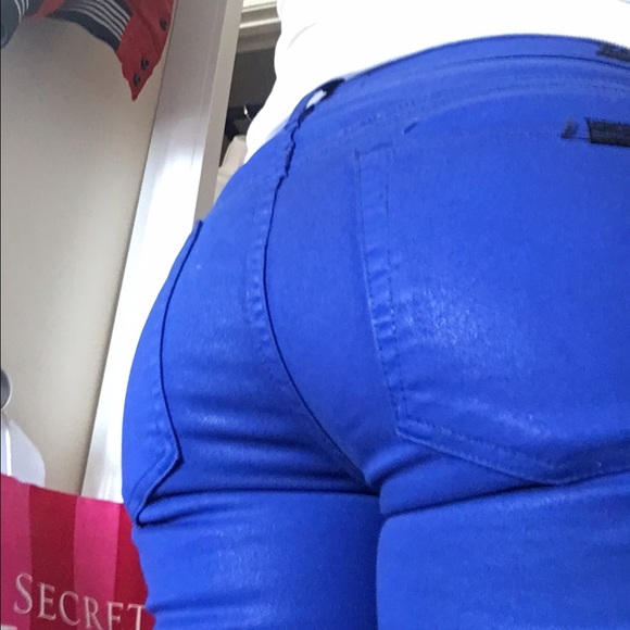 7 4 allMankind coated/stretch jeans royal blue 27